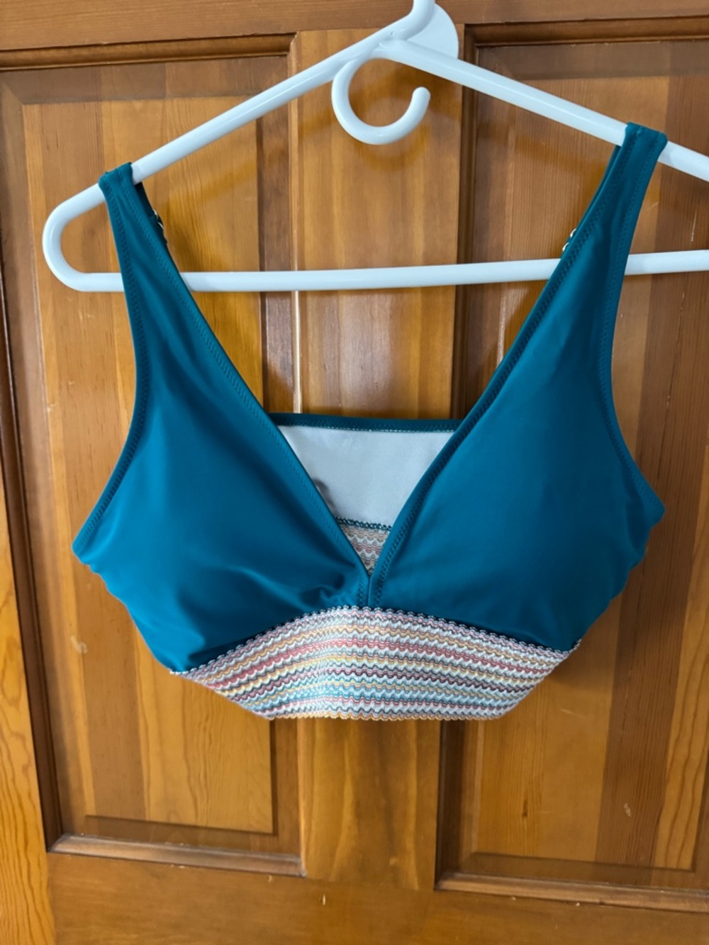 Teal Bikini with Multicolor Band
